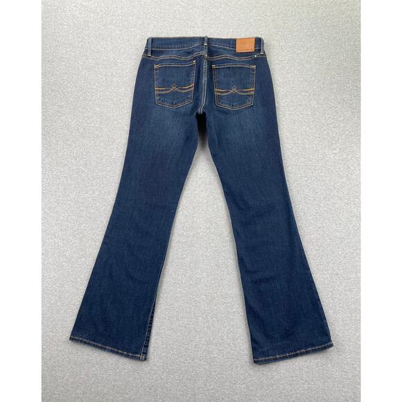 Lucky Brand Jeans Womens 4/27 Blue Sweet n Low Bootcut Dark Wash Lenoir Mid Rise - Picture 2 of 16